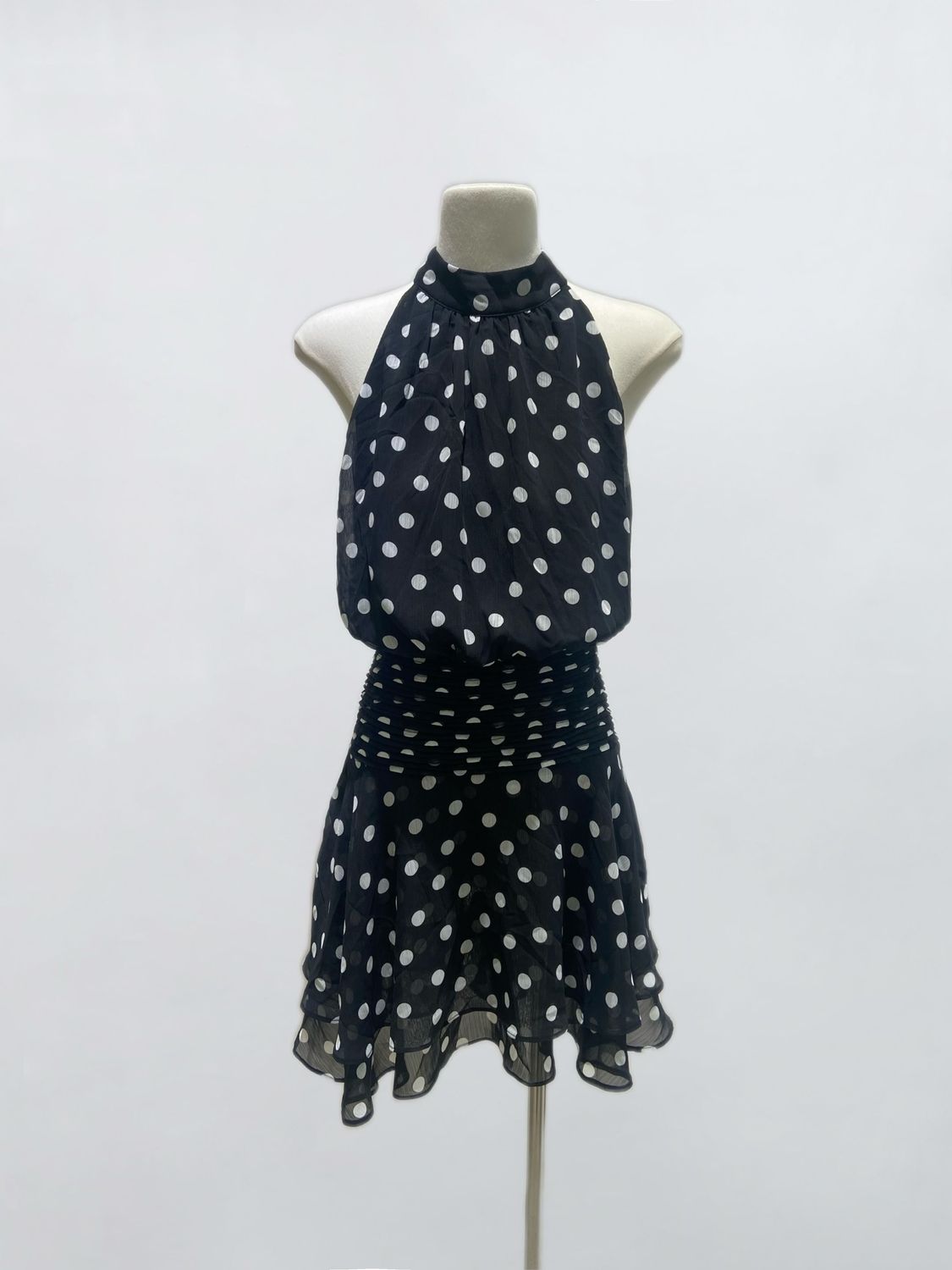 LUFF - Halter Dot Dress - Black