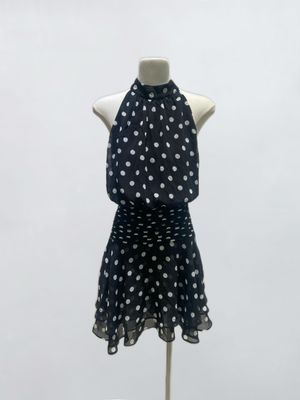 LUFF - Halter Dot Dress - Black