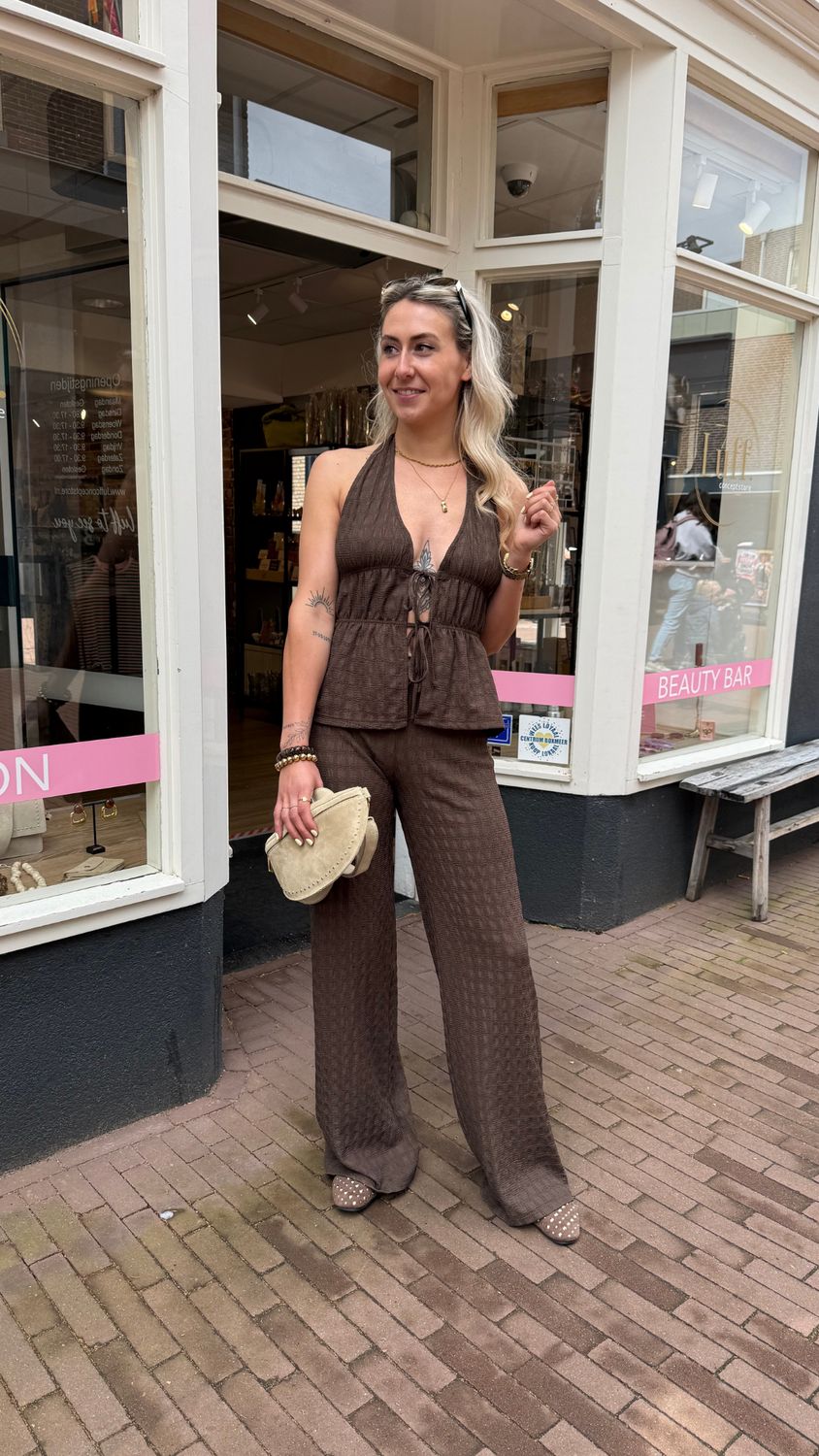 LUFF - Soft Fabric Pants - Brown