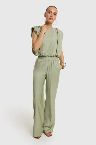 REFINED - Nova Pants Wide Leg - Army