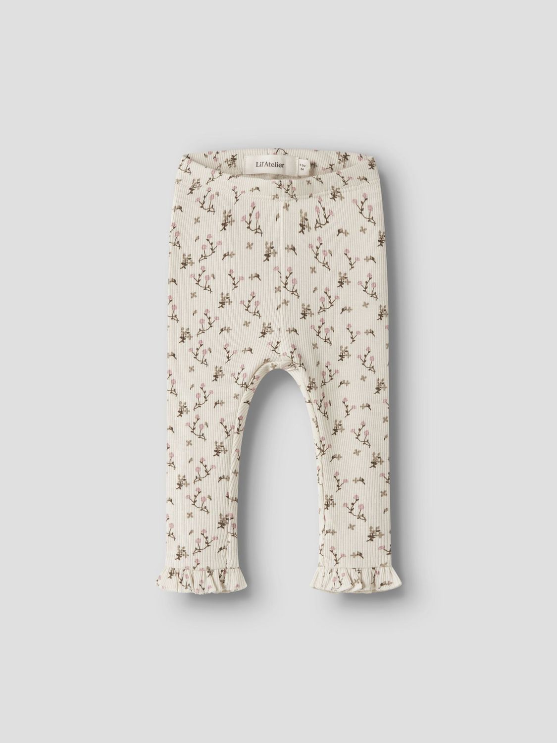 LIL ATELIER - 13260857 Lago Slim Legging - Turtledove/Rose Flower