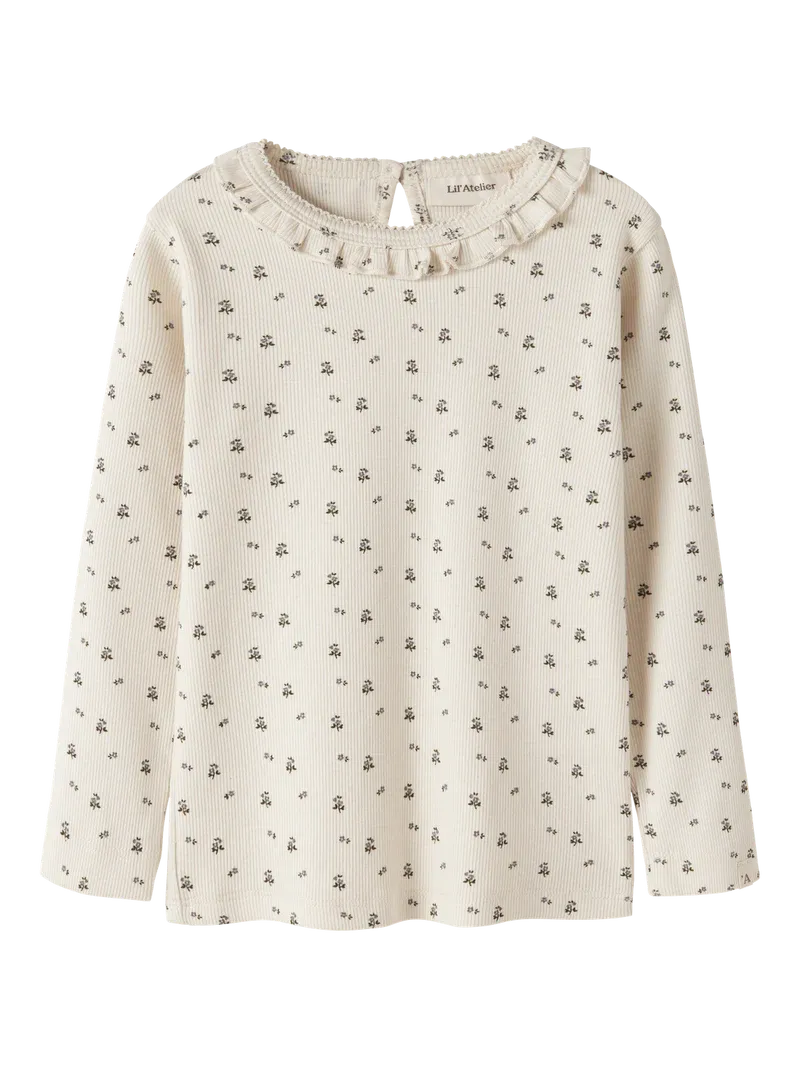 LIL ATELIER - 13260861 Mai Slim Top - Blue Flower