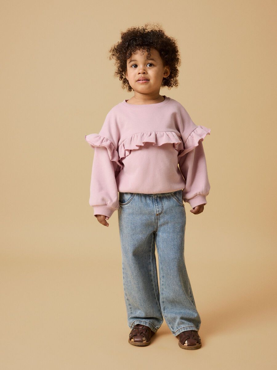 LIL ATELIER - 13257576 Karole Sim Wide - Medium Denim Blue