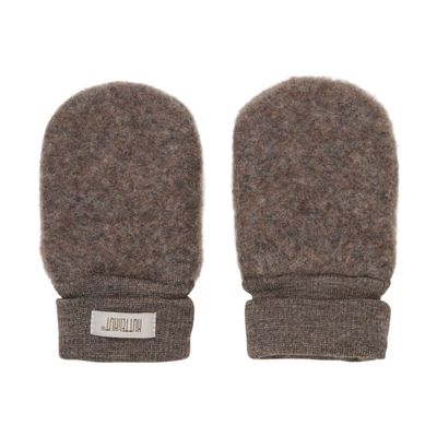 HUTTELITHUT - 6718 Mittens Wool Fleece - Brown Melange