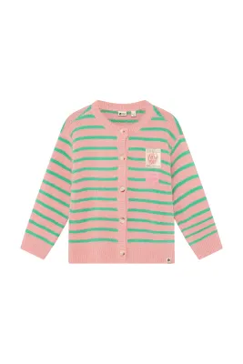DAILY SEVEN - 930459 Knitwear Striped Cardigan - Lilas