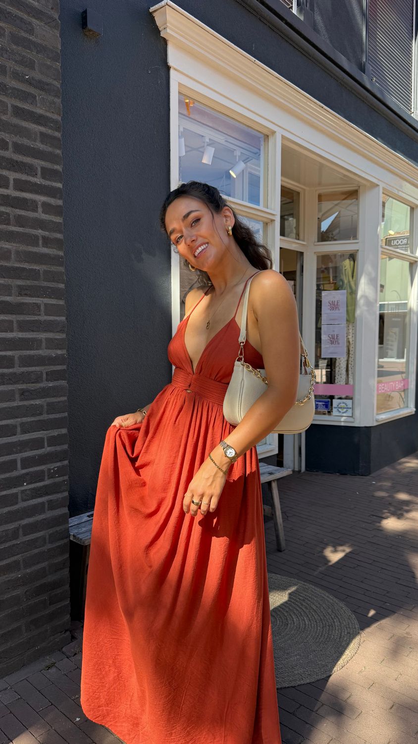 LUFF - Maxi Summer Dress  Rust
