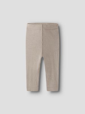 LIL ATELIER - 13242561 Nalu Rib WOOL legging - Feather Grey