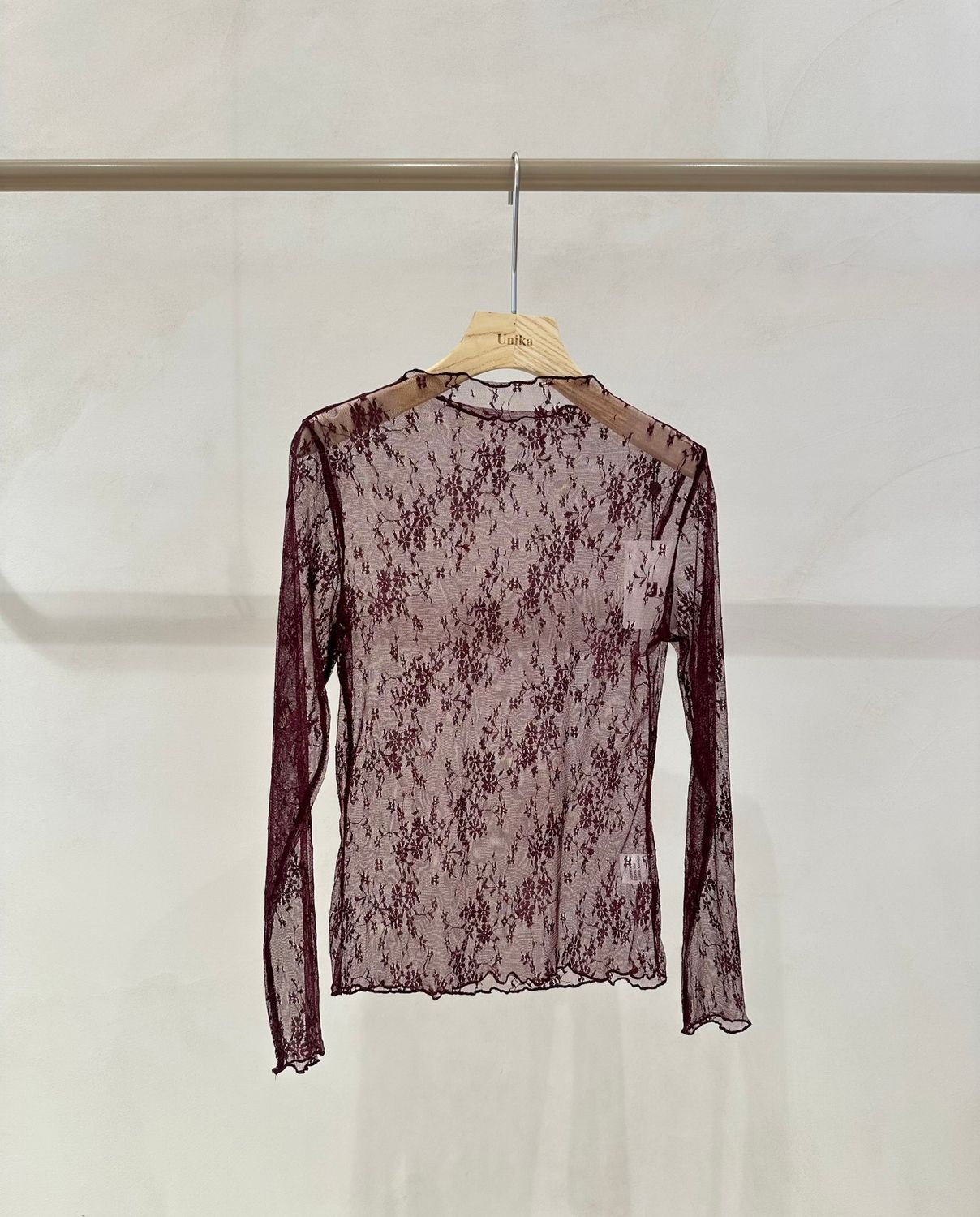 LUFF - Mesh Lace Top - Bordeaux