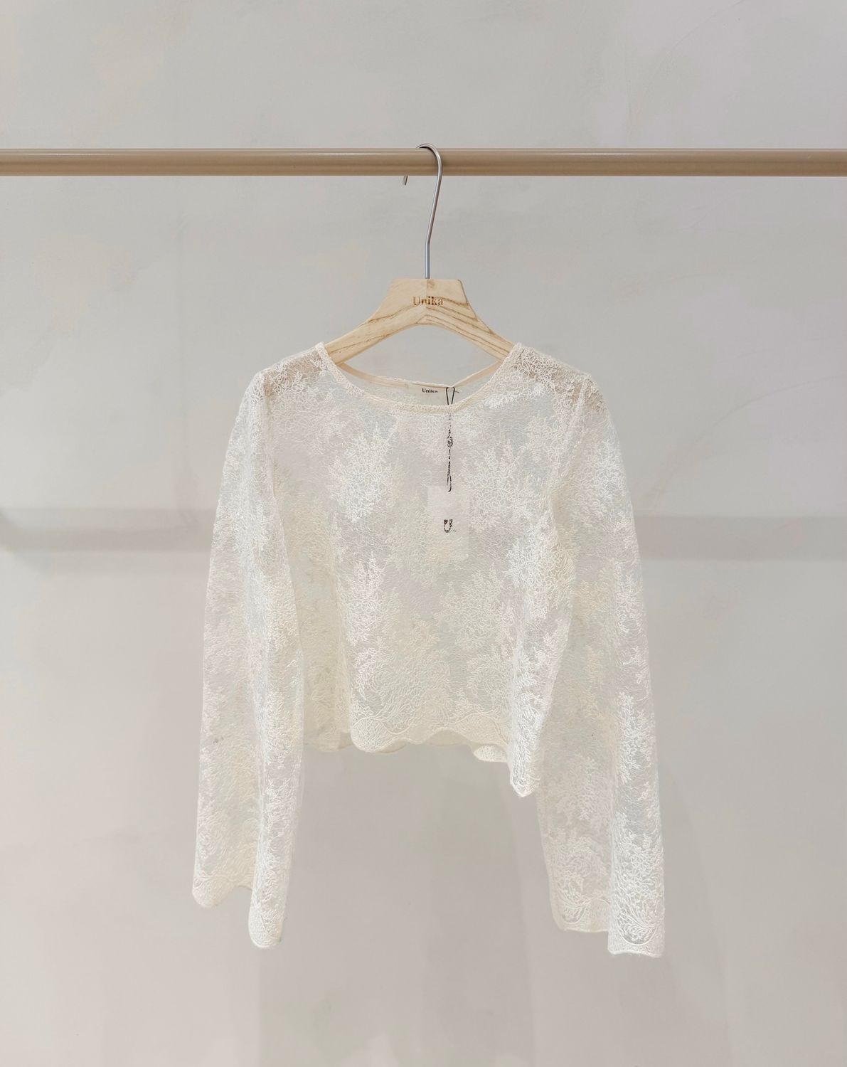 LUFF - Lace Wide Longsleeve - White