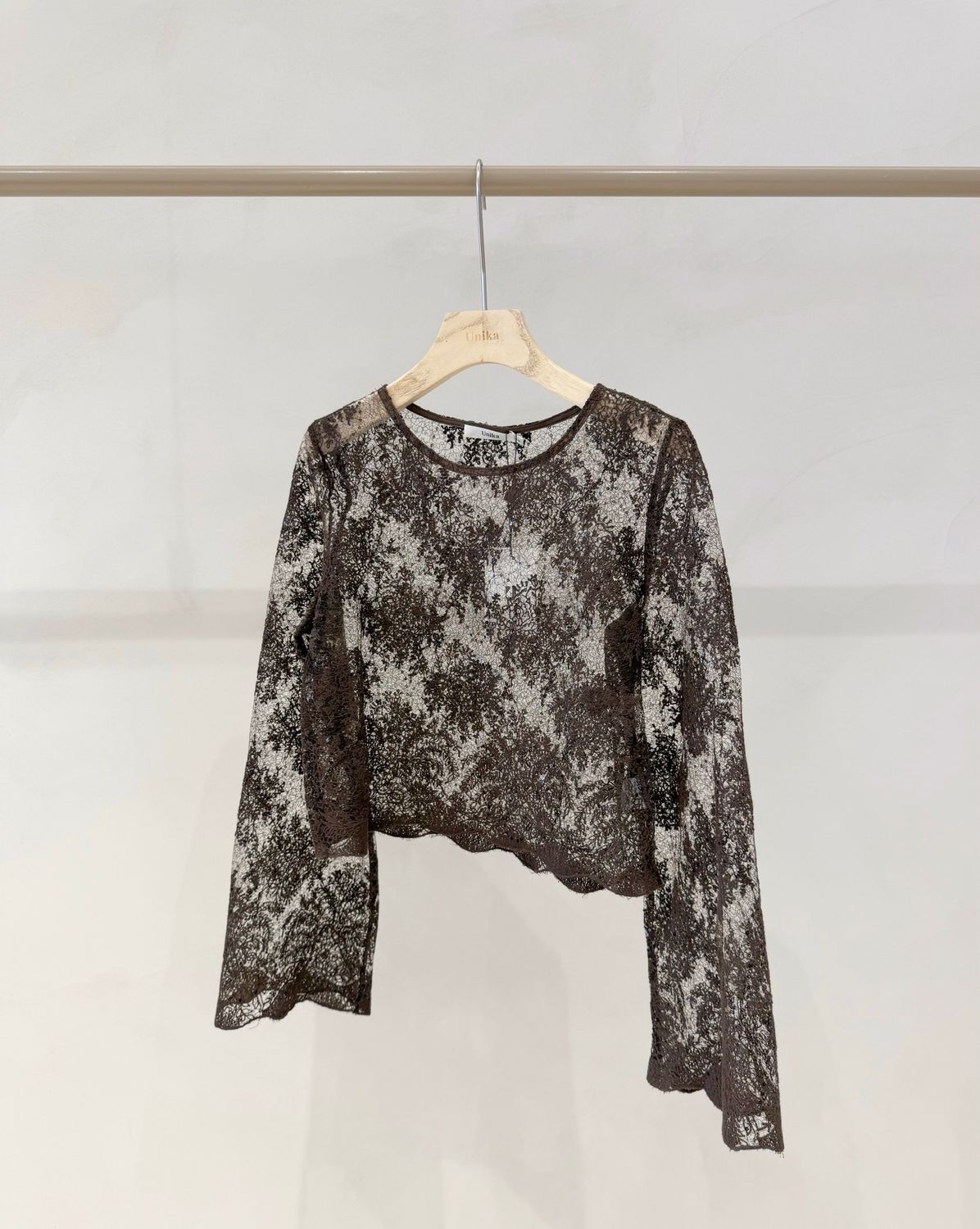 LUFF - Lace Wide Longsleeve - Brown