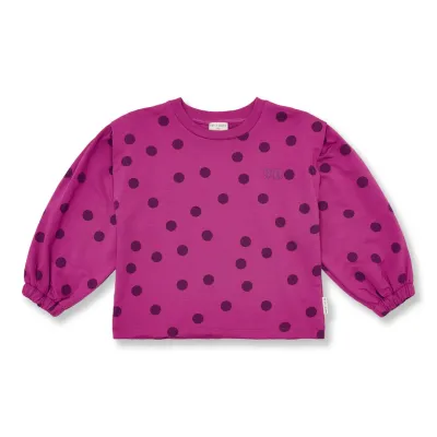 PETIT BLUSH - Carly Sweater Dots - Deep Orchid