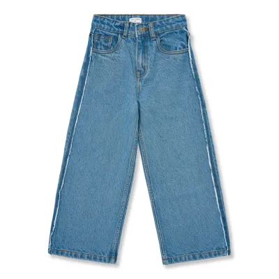 PETIT BLUSH - Wide Leg Jeans - Mid Blue