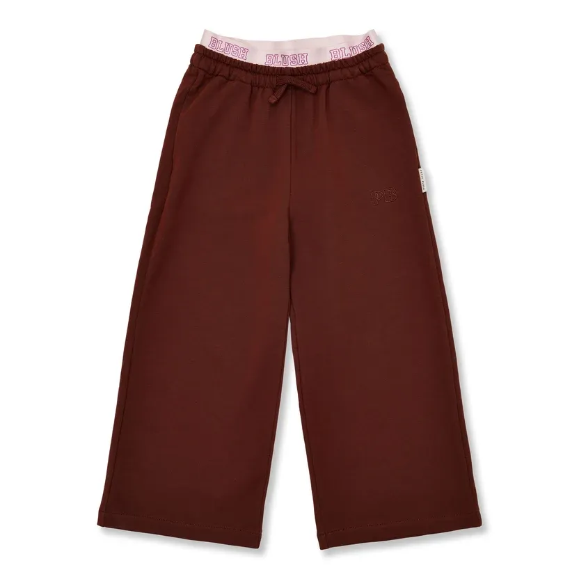 PETIT BLUSH - Wide Leg Pants - Brown