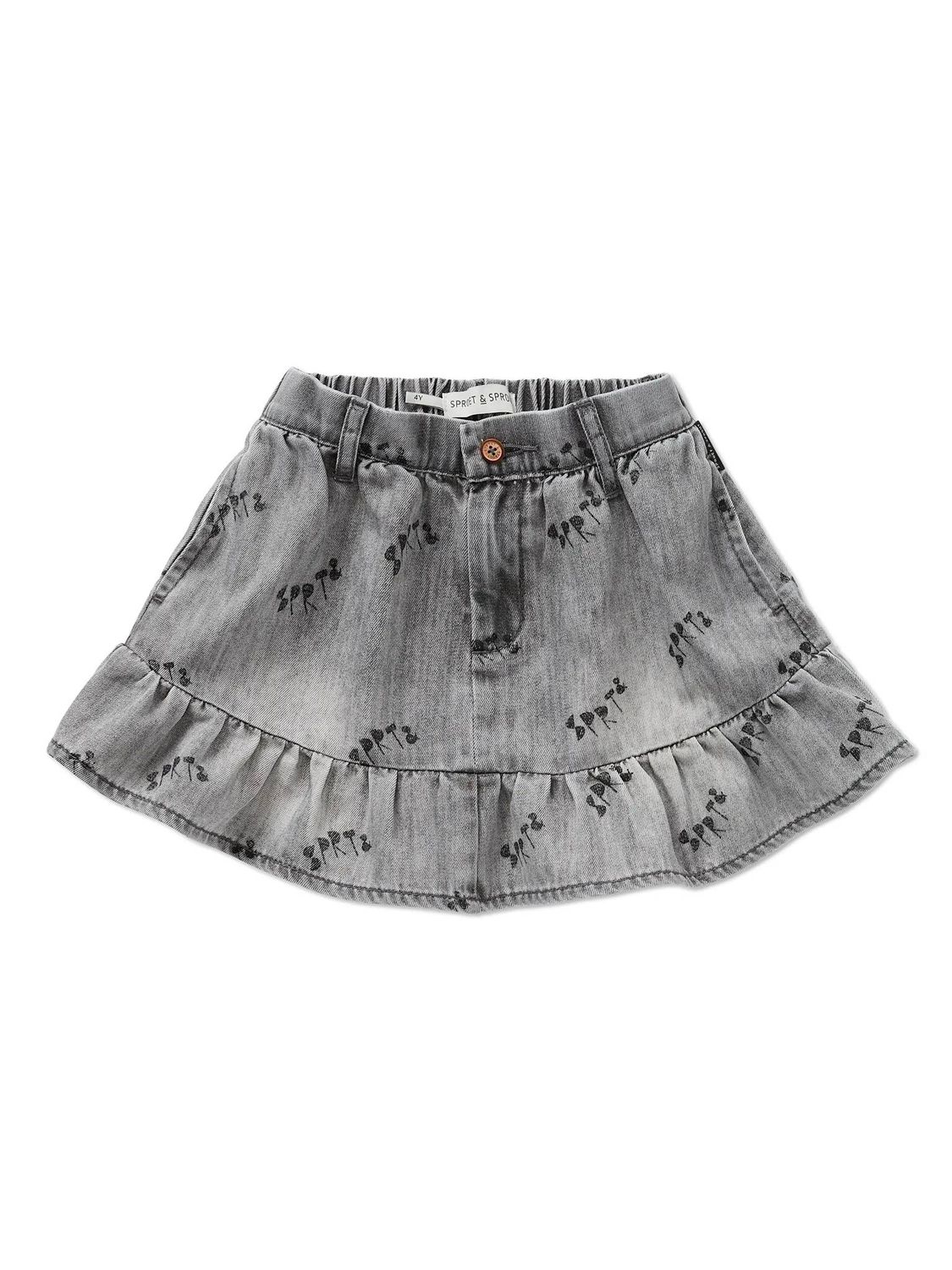 SPROET &amp; SPROUT - W26-2510 Denim Skirt  - Grey