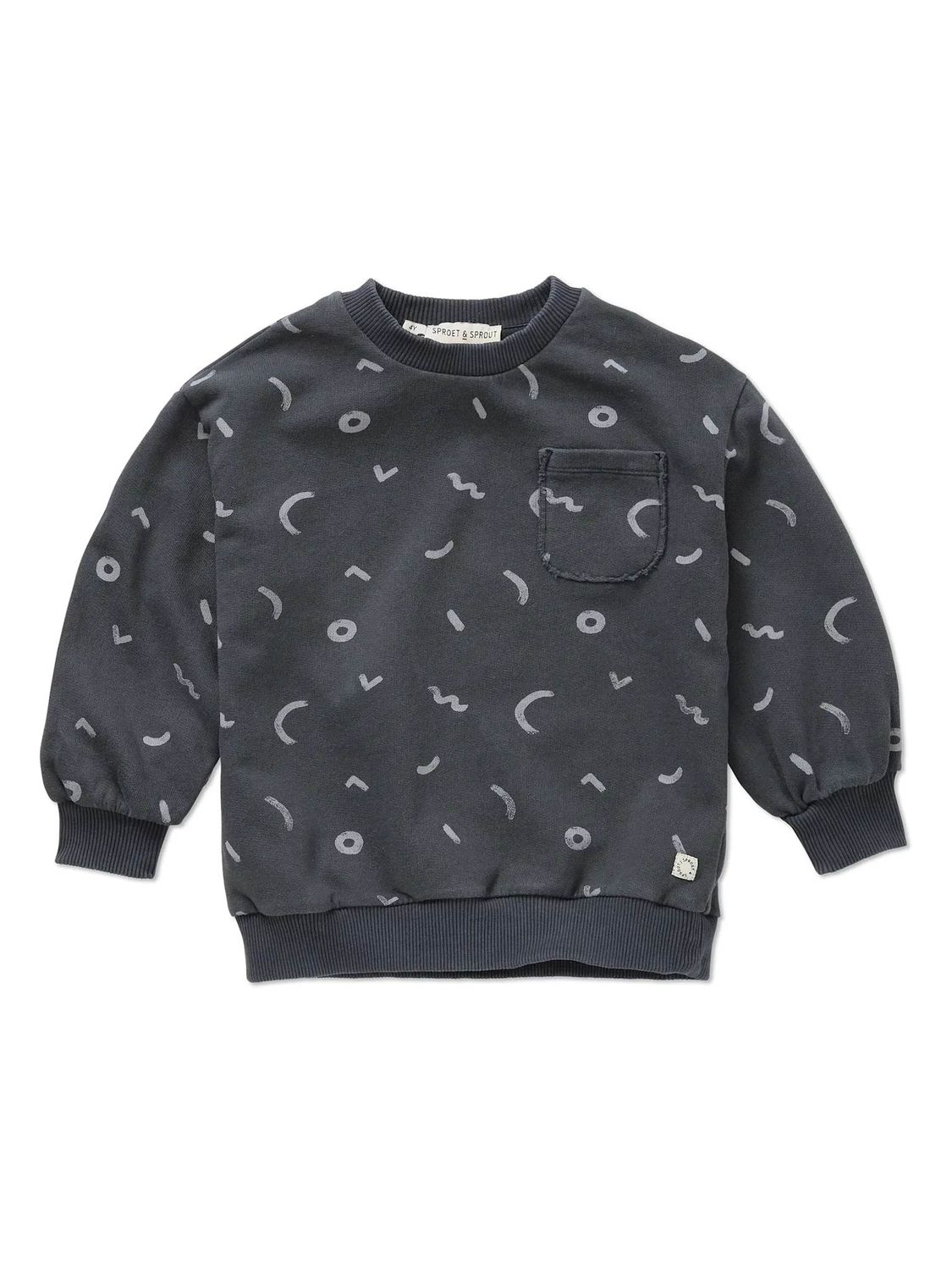 SPROET &amp; SPROUT - W26-2433 Sweat Print - Washed Black
