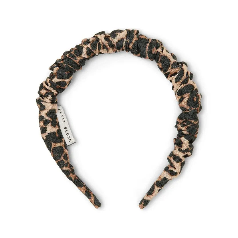 PETIT BLUSH - Smocked Headband - Leopard