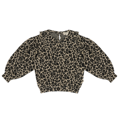 HOUSE OF JAMIE - Balloon Collar Sweater - Leopard