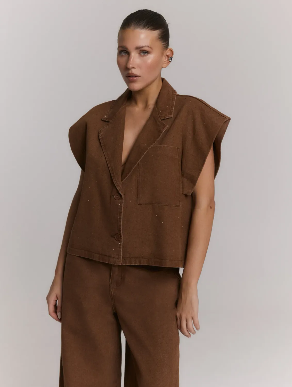 REFINED - Marlie Gilet - Brown