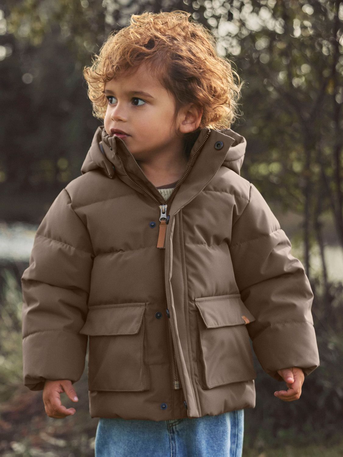 LIL ATELIER - 13255507 Dow Puf Jacket - Dark Earth