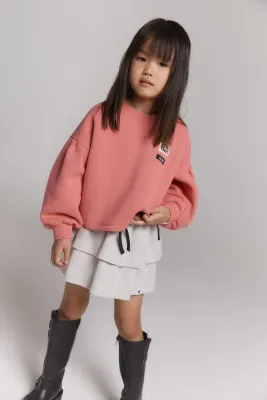 ALIX MINI - Cropped Sweater - Bright Coral