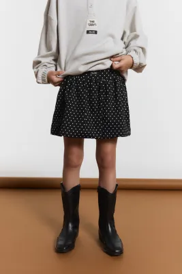 ALIX MINI - Dot Skirt - Black/White