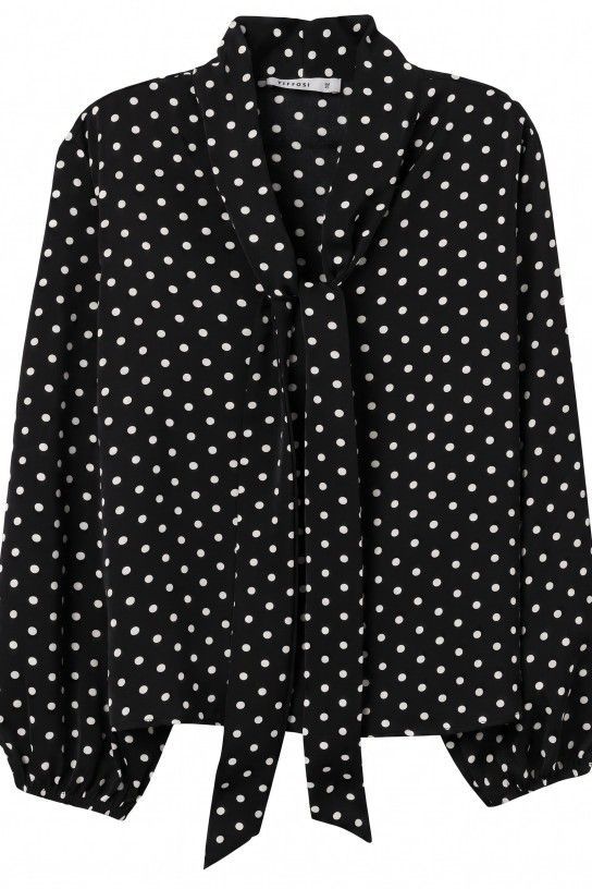 TIFFOSI - 10067038 Billy Dot Blouse - Black