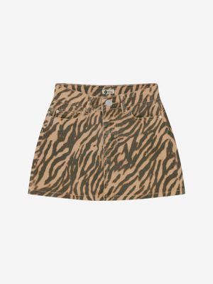 Daily7 - 930547 Animal Skirt - Ginger root