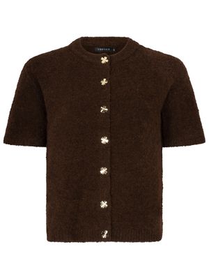YDENCE - Cardigan Kitty - Dark Brown