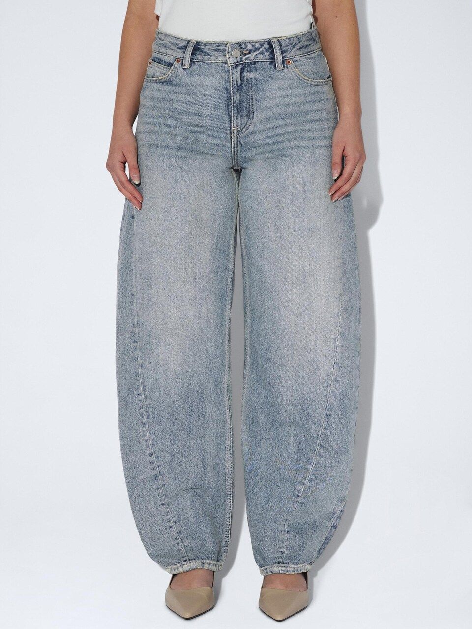 DR DENIM - Nanci Mid Barrel Seam - Drift Light Used