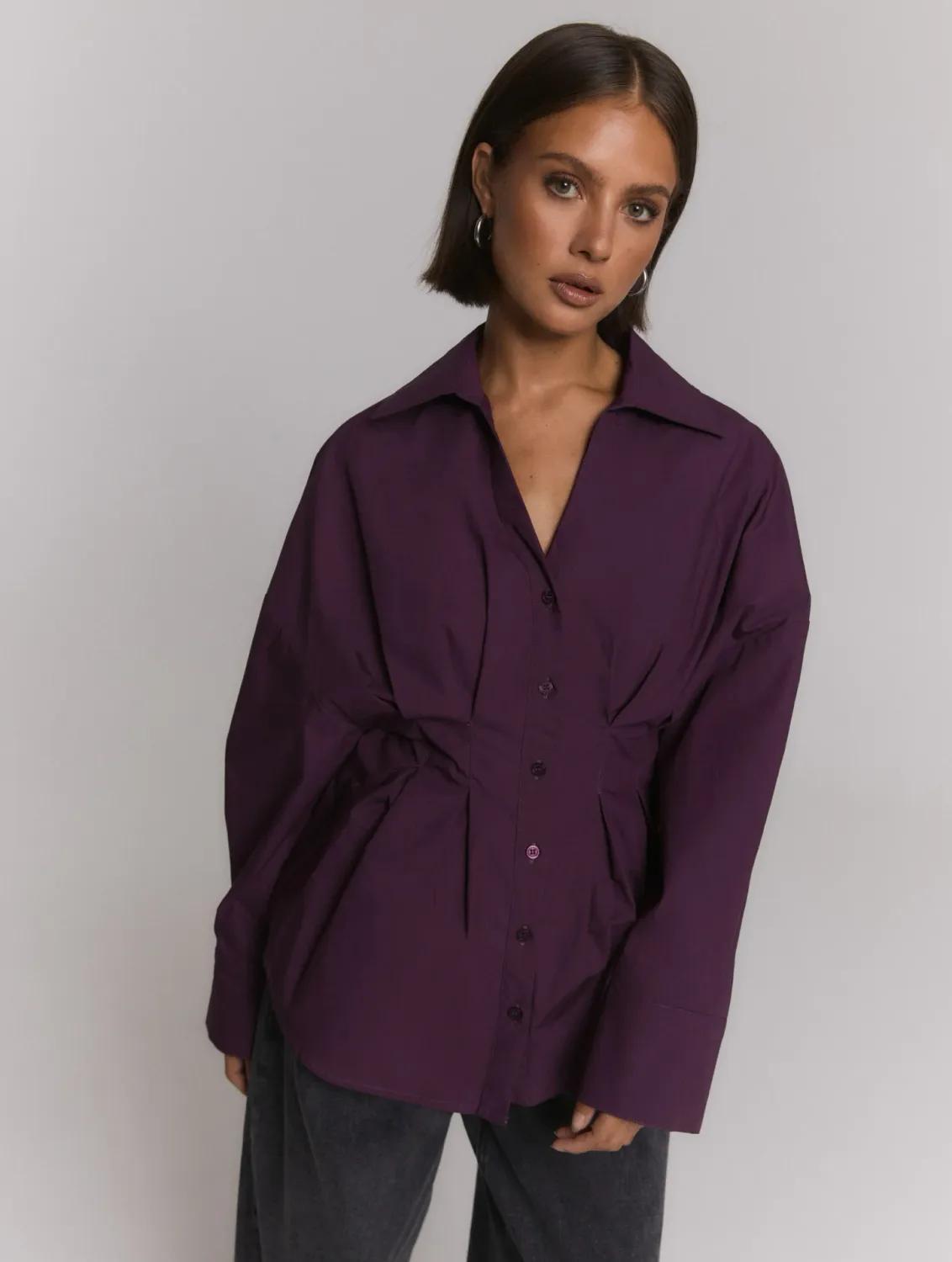 REFINED - Fitted Blouse GUUSJE - Plum