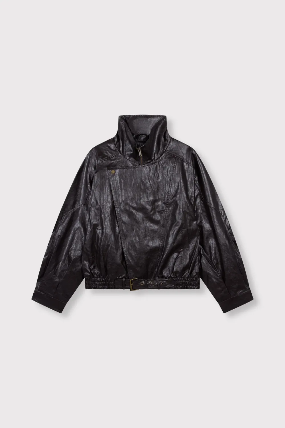 REFINED - Jacket With Buckle LEE - Choco Brown