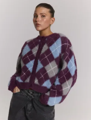REFINED - Check Cardigan NOMI - Check