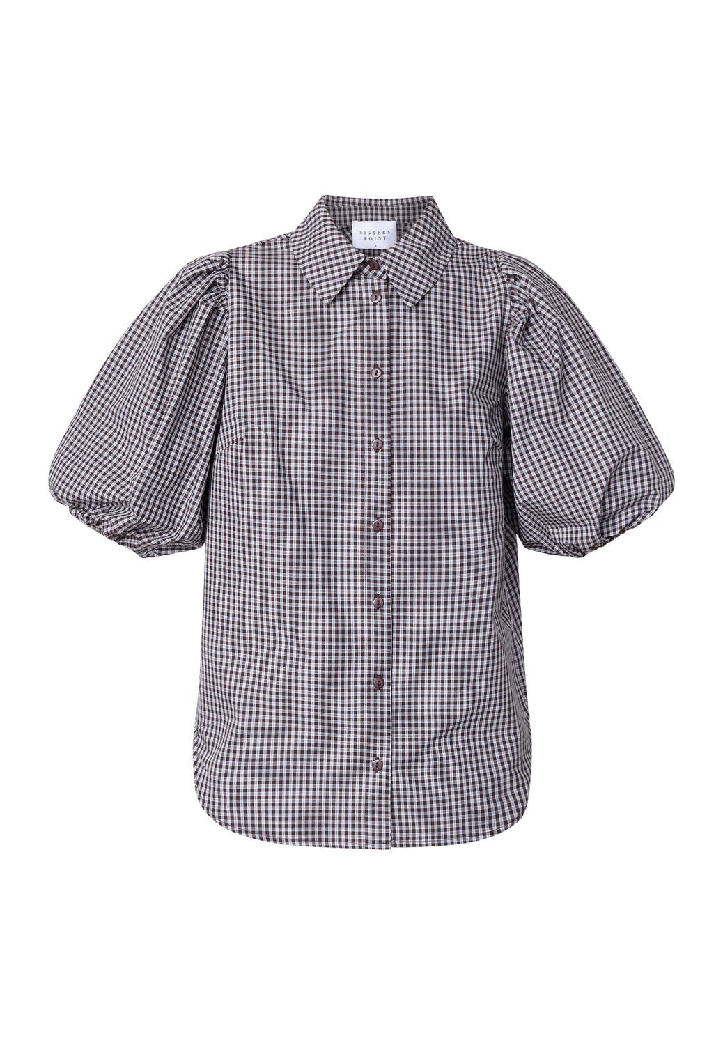 SISTERS POINT - 20409 Ella Shirt - Brown Check