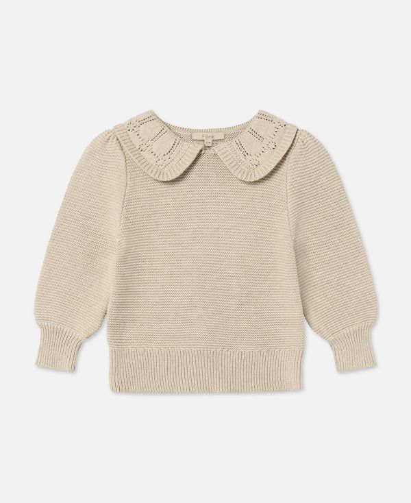FLIINK - F2024 Julie LS Knit Blouse - Sand Shell