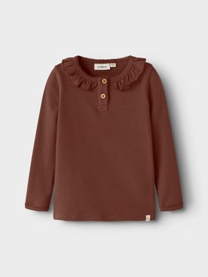 LIL ATELIER - 13259064 Thoro Slim Top - Mahogany