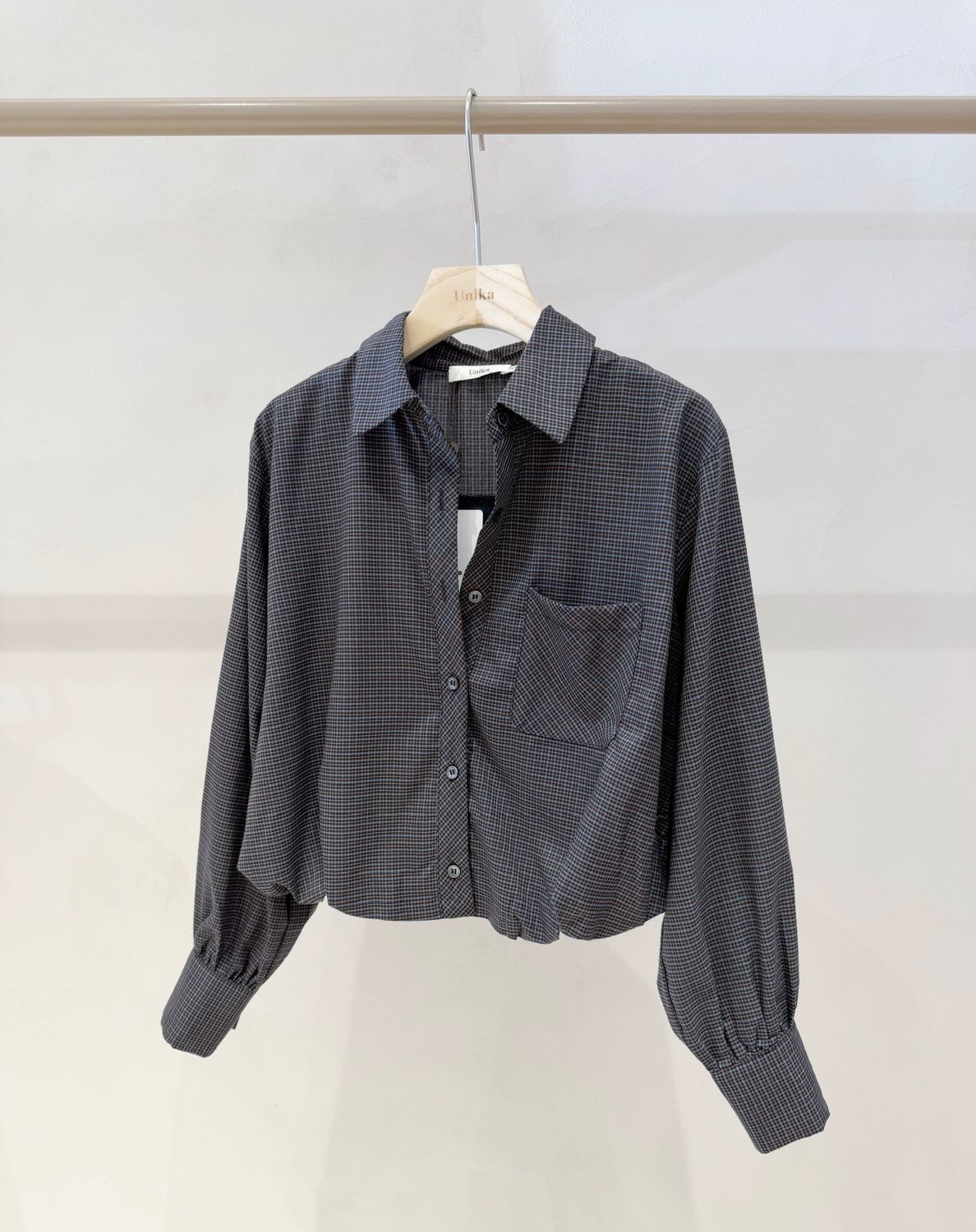 LUFF - Balloon Blouse - Square Blue