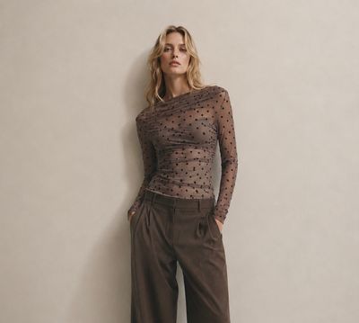 LUFF - Mesh Top - Dot/Grey