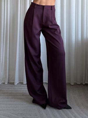 LUFF - Wide Leg Pantalon - Bordeaux - *Extra Long