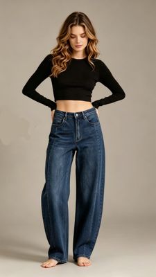 LUFF - Barrel Jeans - Mid Blue