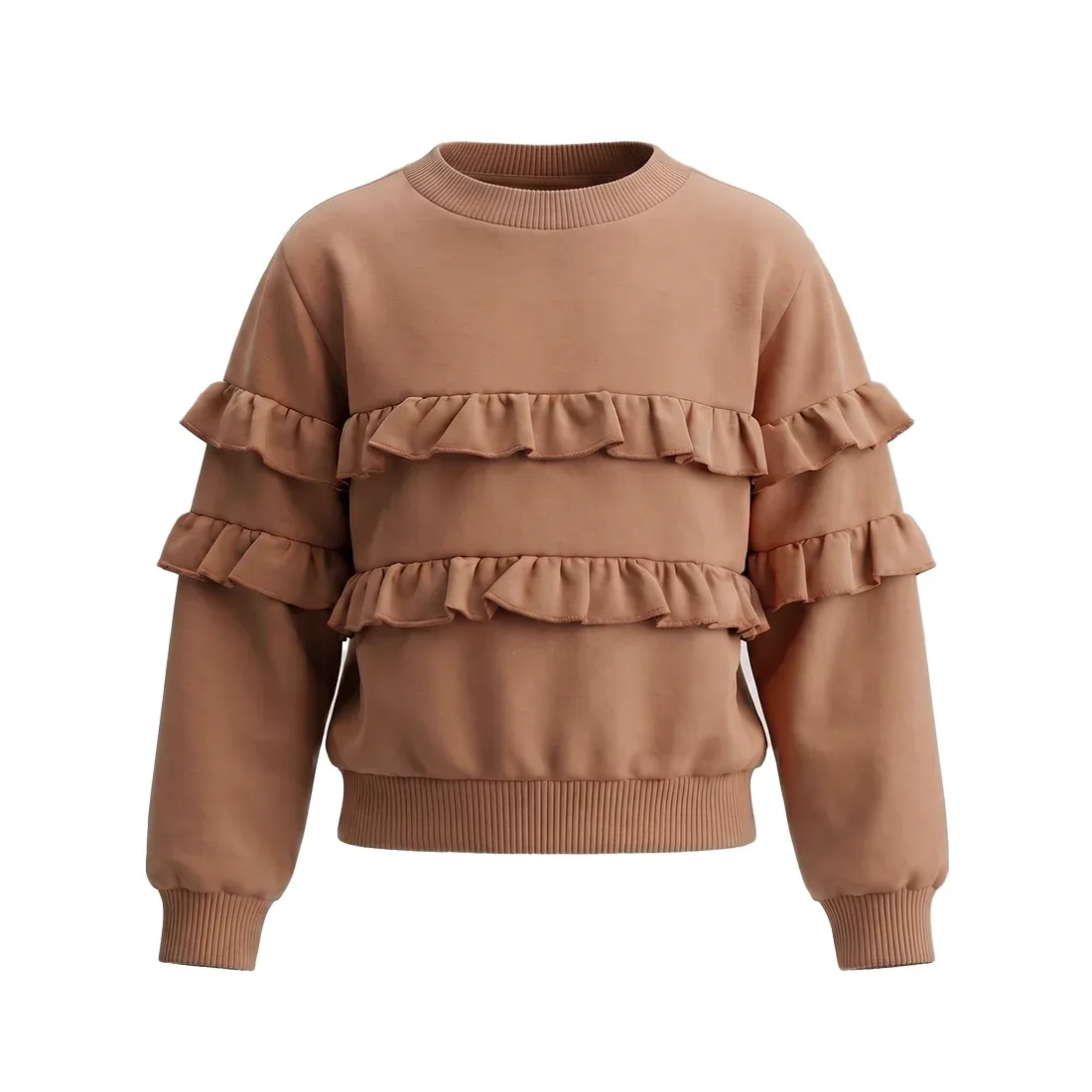 YOUR WISHES - YAW26-328ABB Ruffle Sweater - Trush