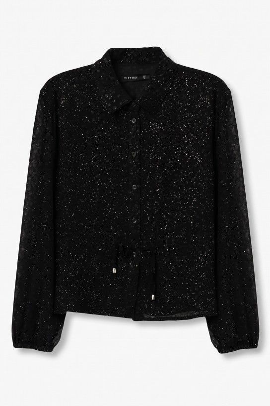 TIFFOSI - 10067073 Marey Sparkle Blouse - Black