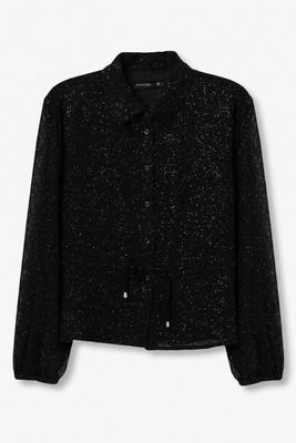 TIFFOSI - 10067073 Marey Sparkle Blouse - Black