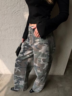 LUFF - Cargo Camo Jeans - Green