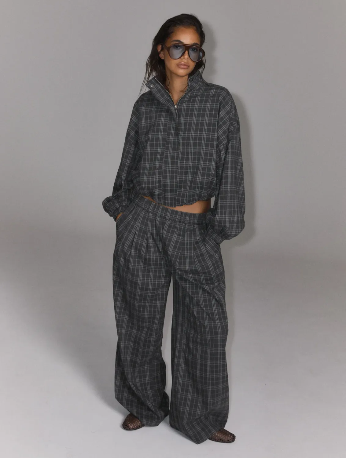 REFINED - SKYE Oversized Check Jacket - Check