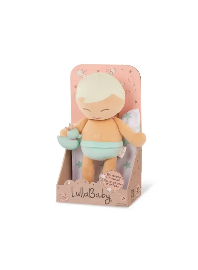 LULLABABY - Plush Bath Doll &amp; Accessory - Boy Blond Hair