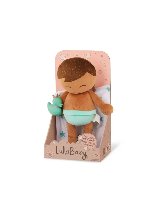LULLABABY - Plush Bath Doll &amp; Accessory - Boy Brown Hair