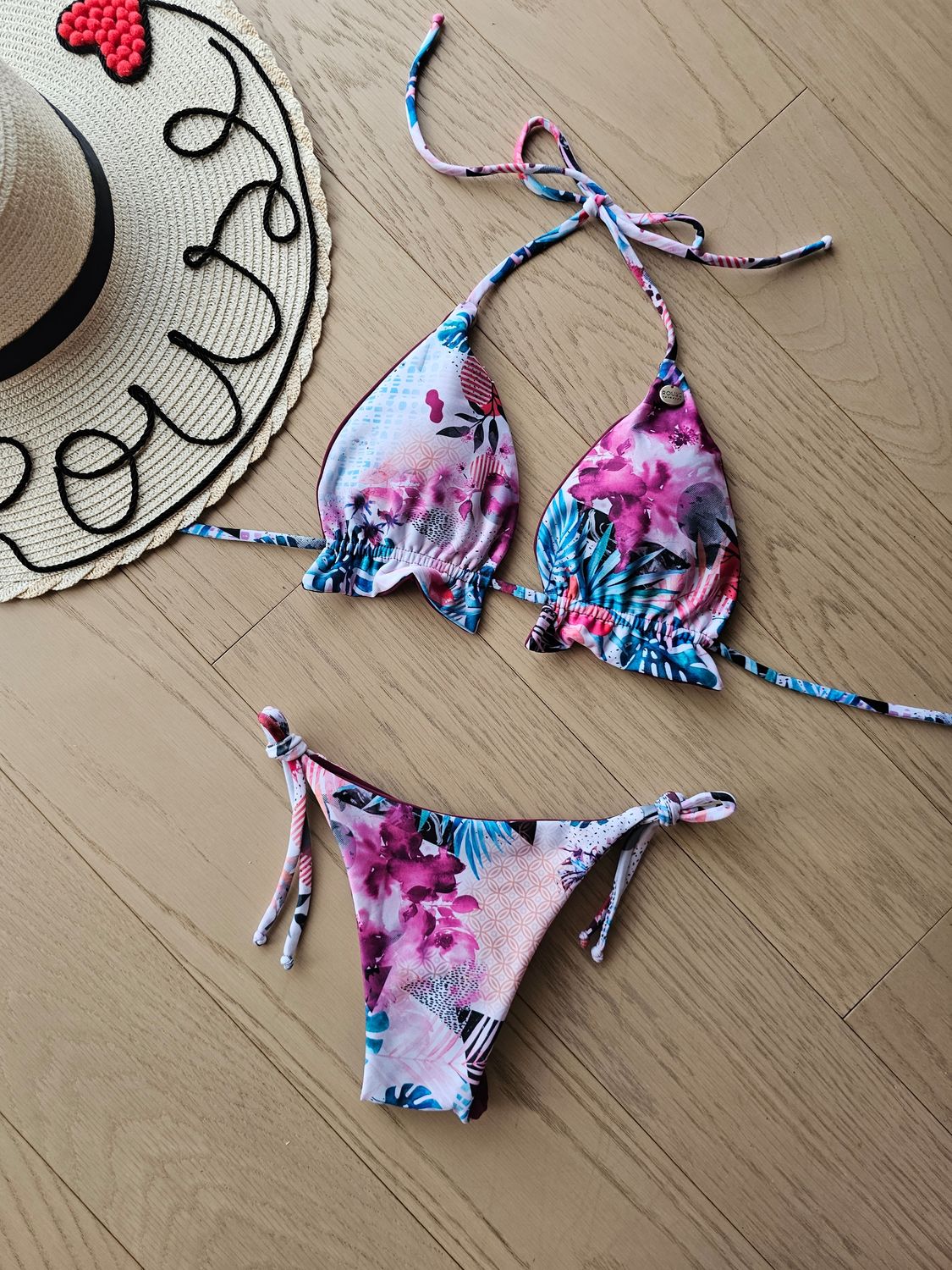 Bikini Gardenia Estampado doble vista Talla XS