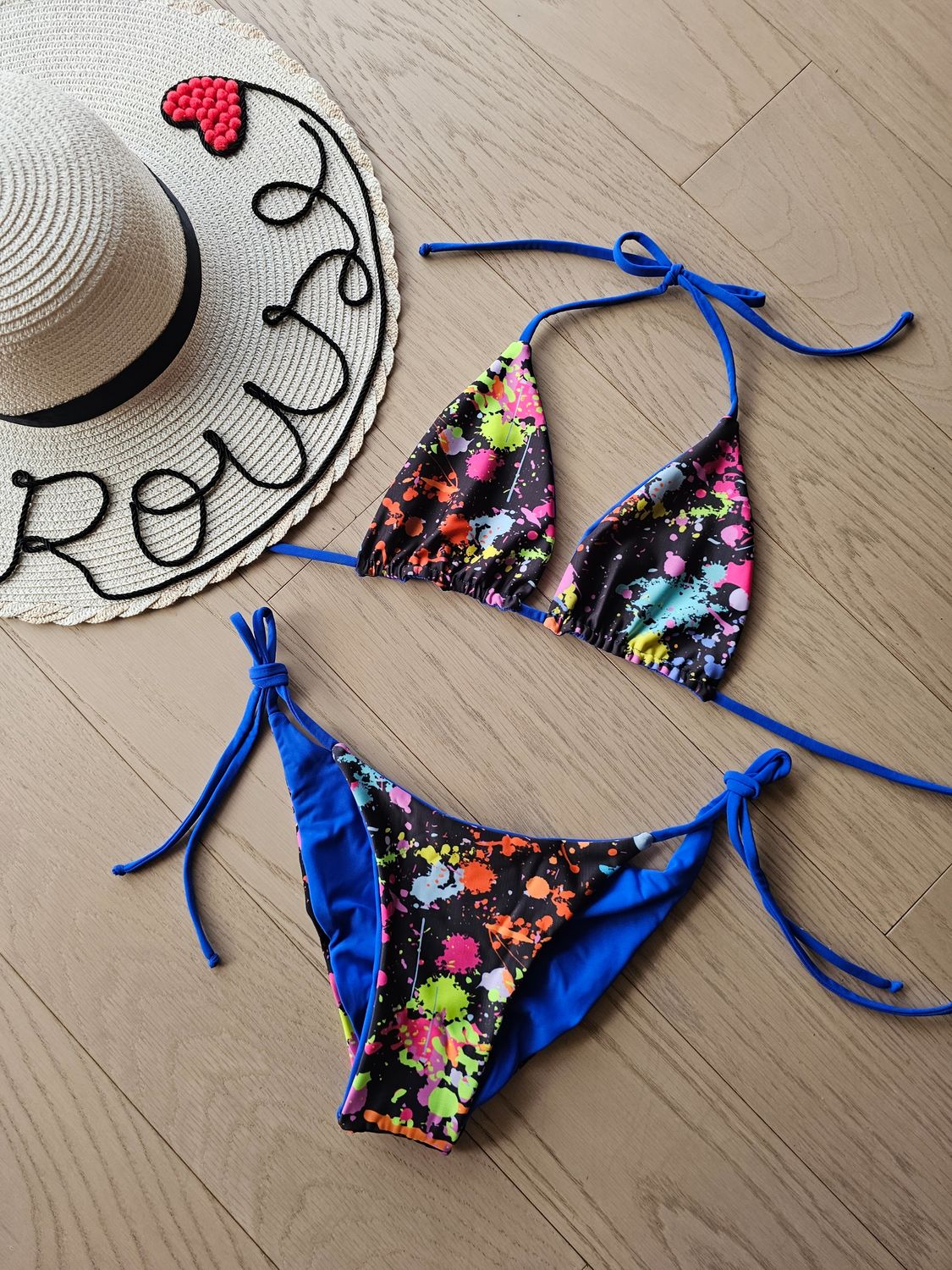 Bikini Cerezo Estampado doble vista Talla XS