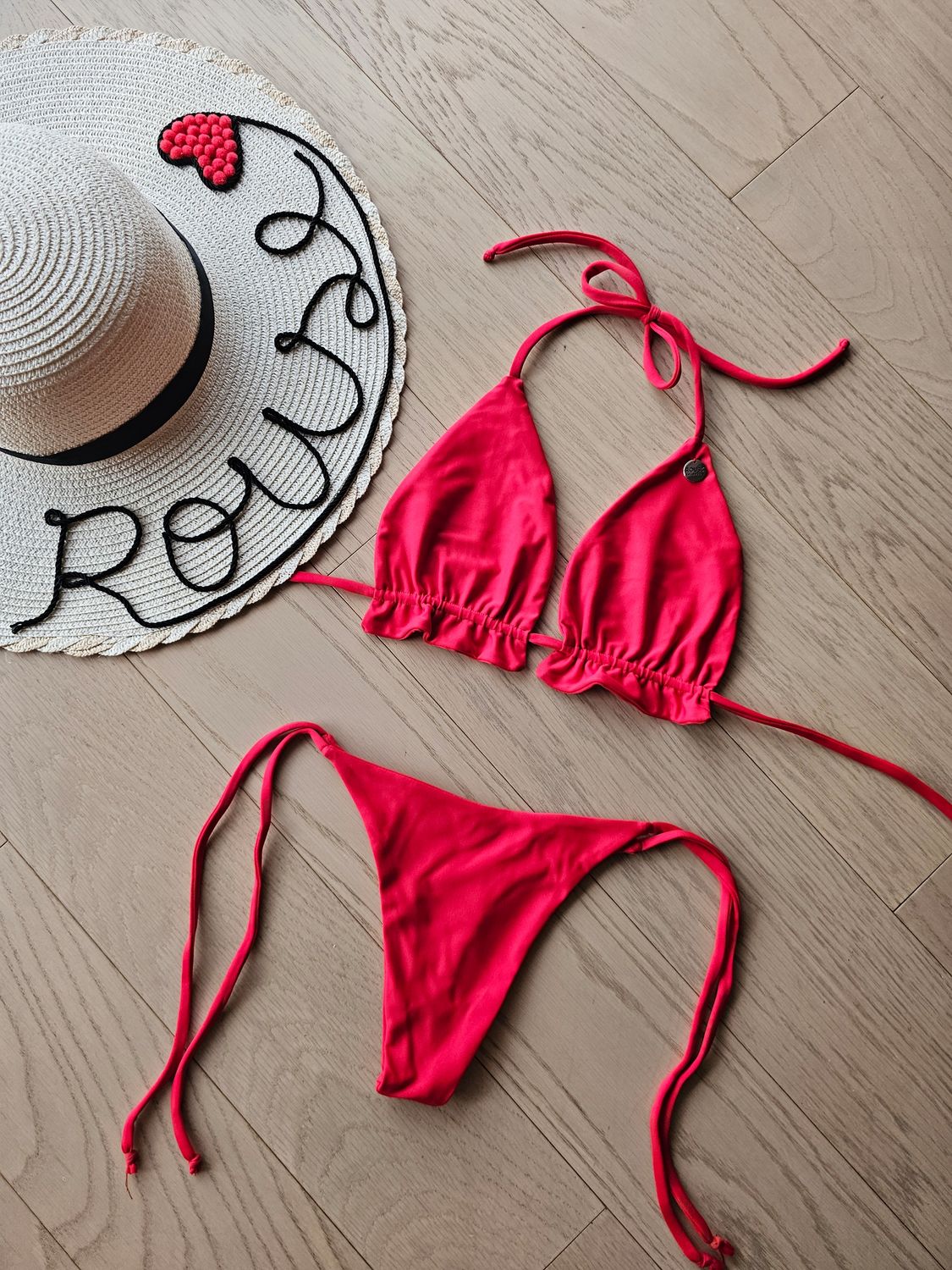 Bikini Tulipan color Rojo talla XS