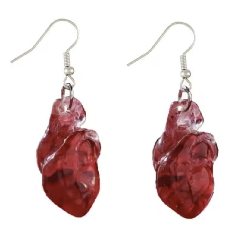 Anatomical Heart Resin Earrings